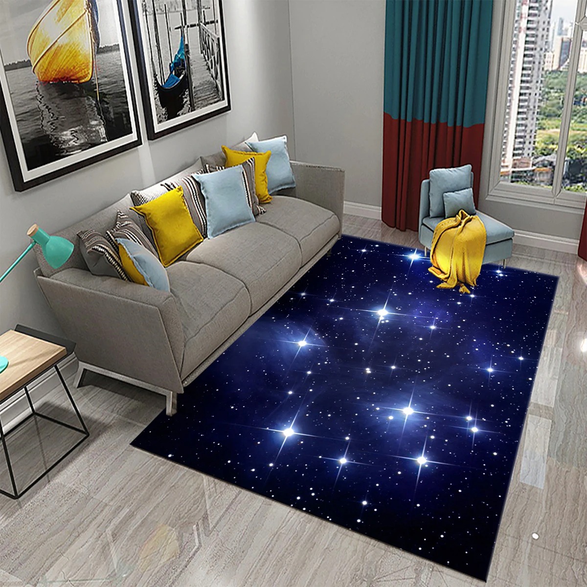 Star Carpet Space Galaxy Area  - Galaxy Home Textiles recension och pris