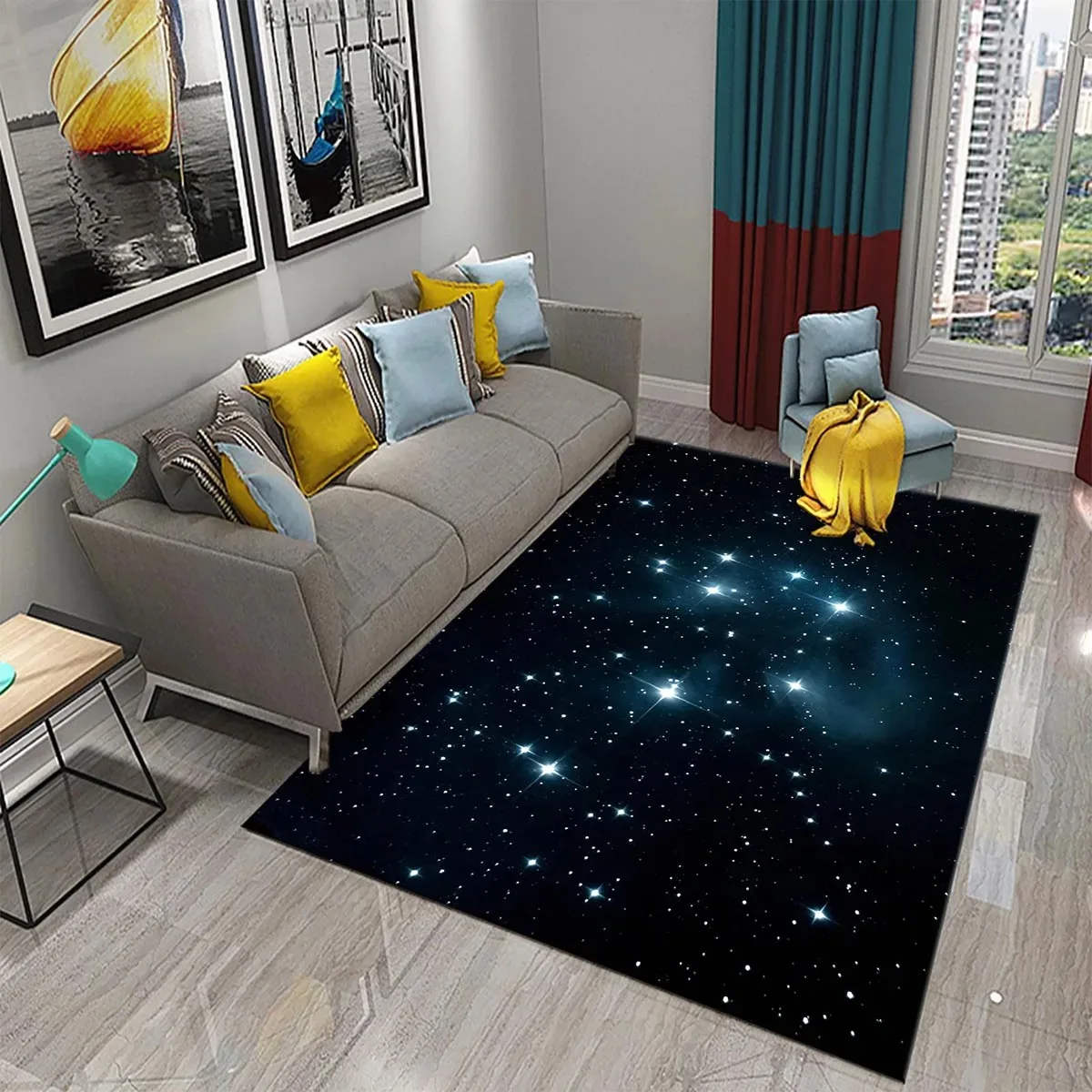 Star Carpet Space Galaxy Area  - Galaxy Home Textiles recension och pris