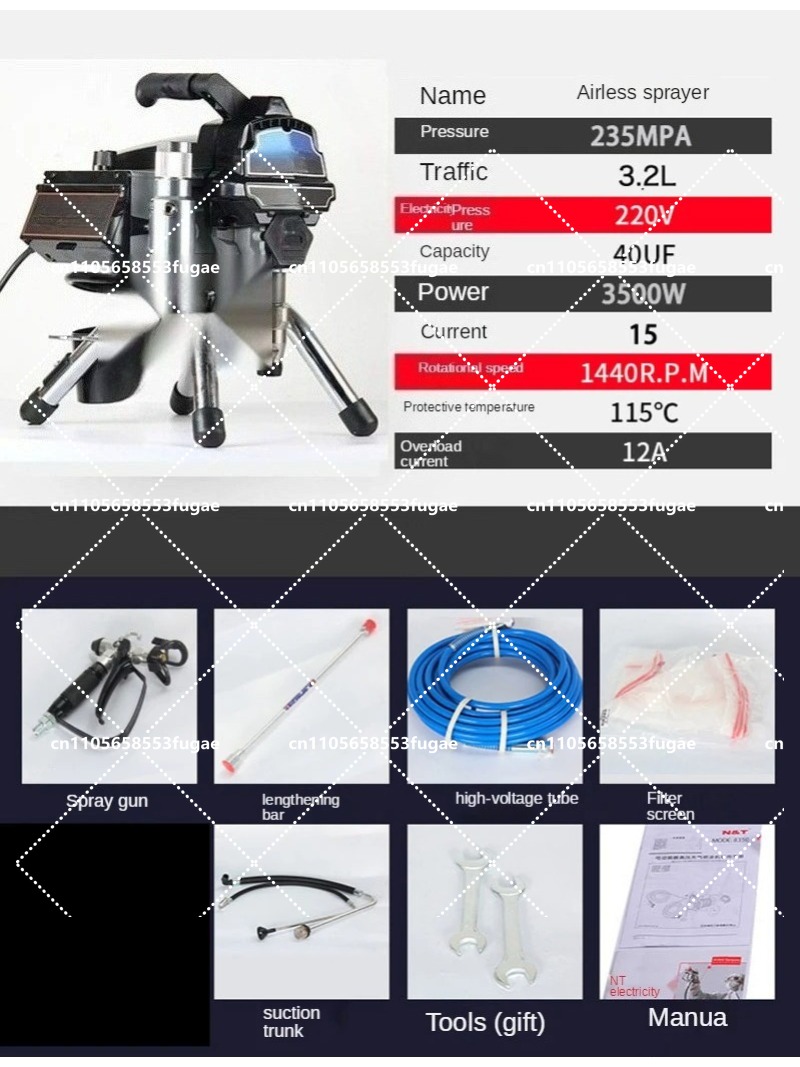 Professional 3.2L Airless Spra - Home Textiles Industry recension och pris