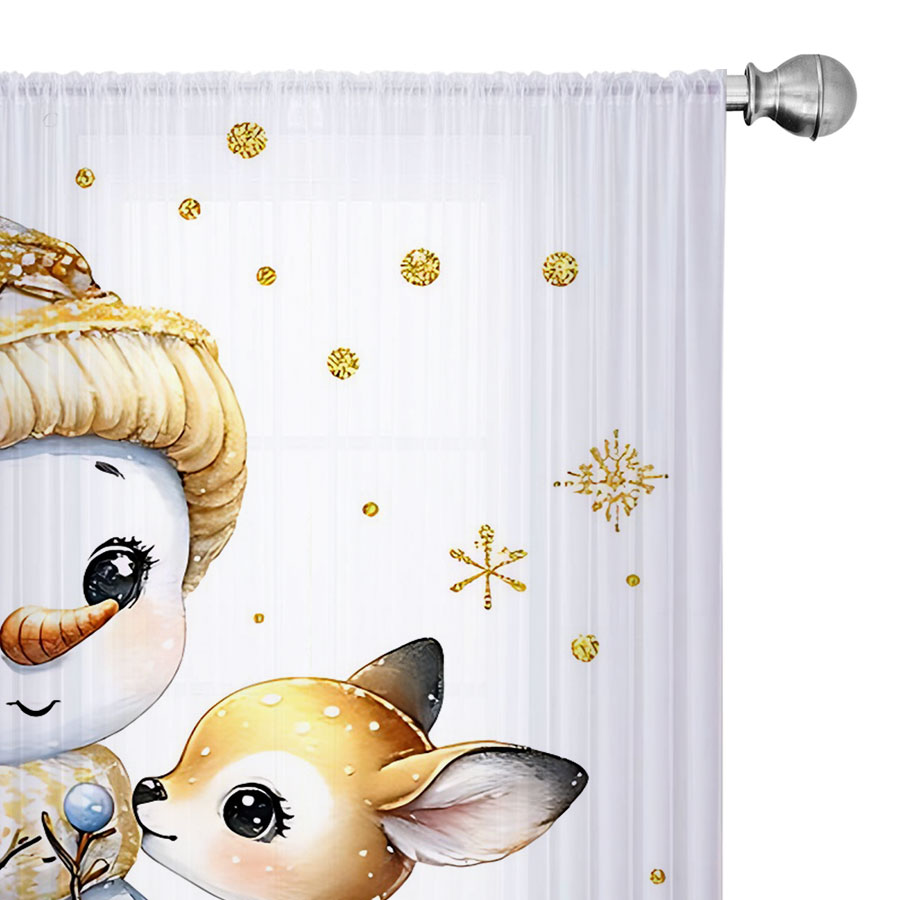 2PCS Digital Print Sheer Curta - Curtain Sheer Voile recension och pris