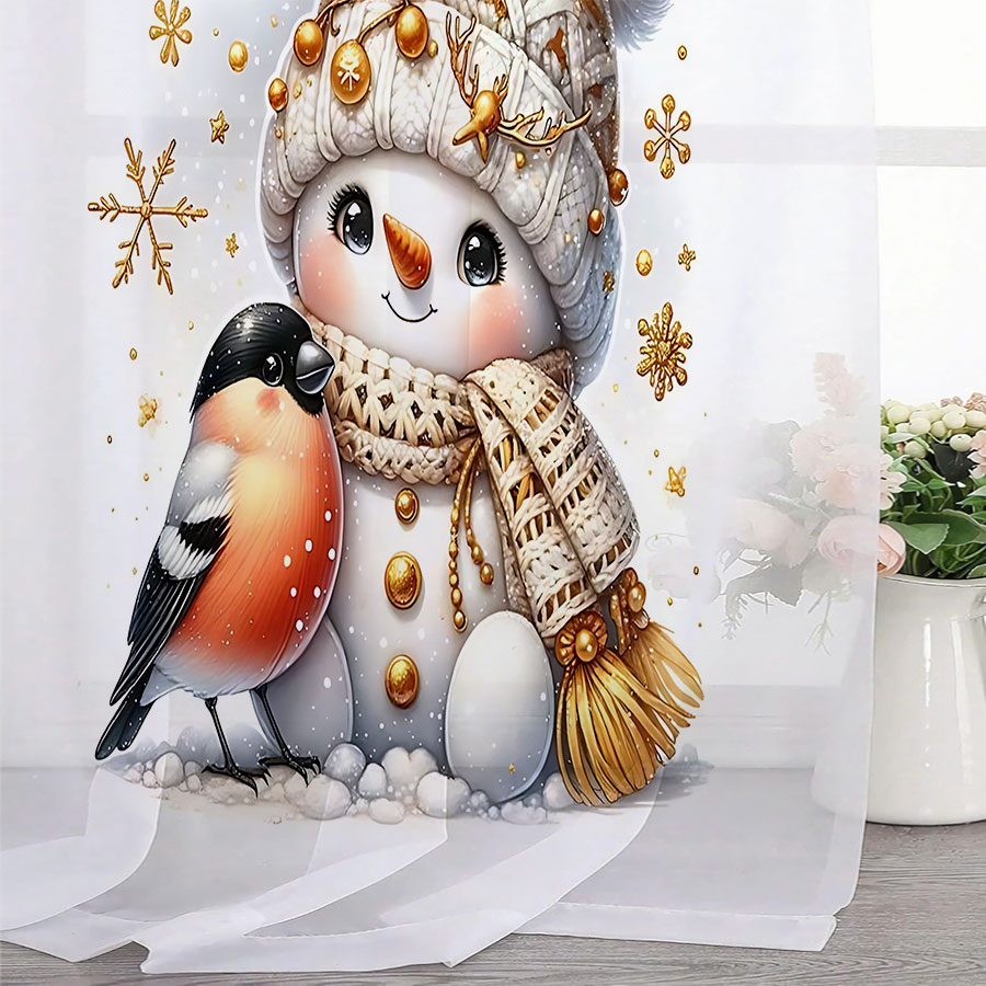 2PCS Digital Print Sheer Curta - Curtain Sheer Voile recension och pris