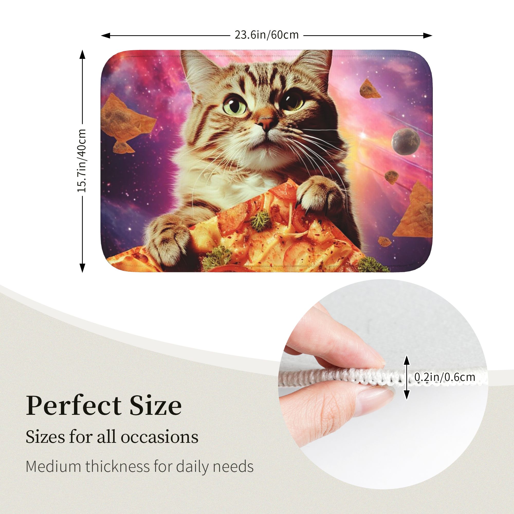 Meme Cat Galaxy Space Pizza Ju - Galaxy Home Textiles recension och pris