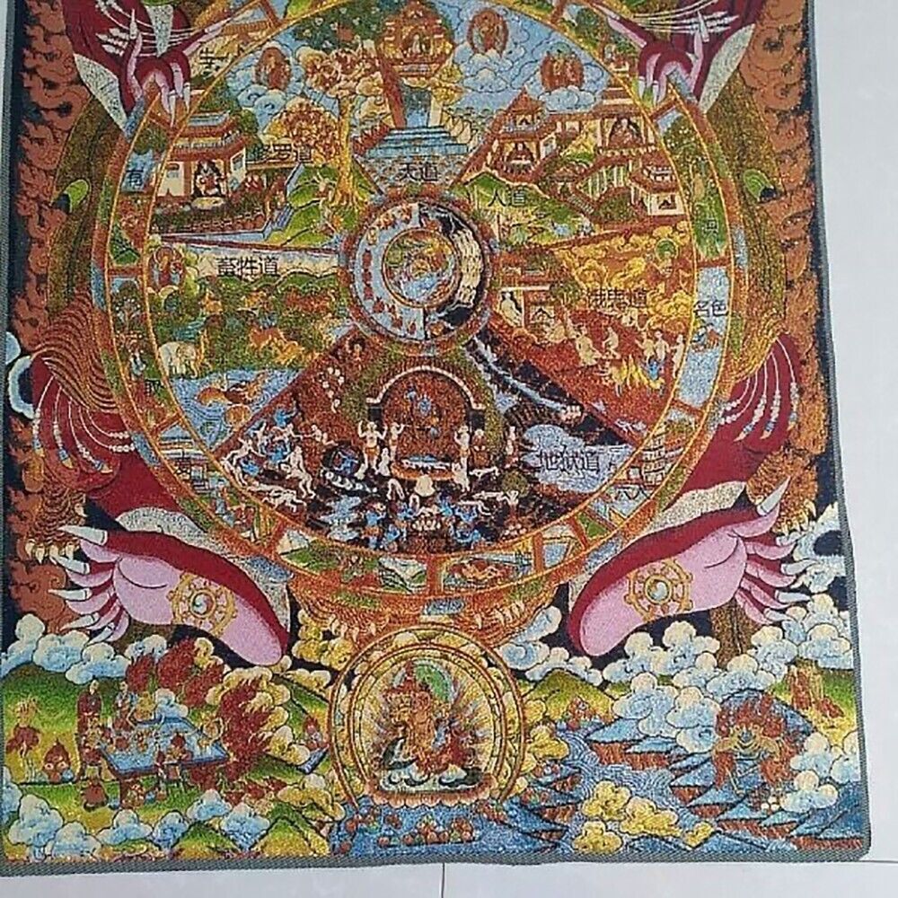 Buddhist Guardian Silk Paintin - Home Textiles China recension och pris