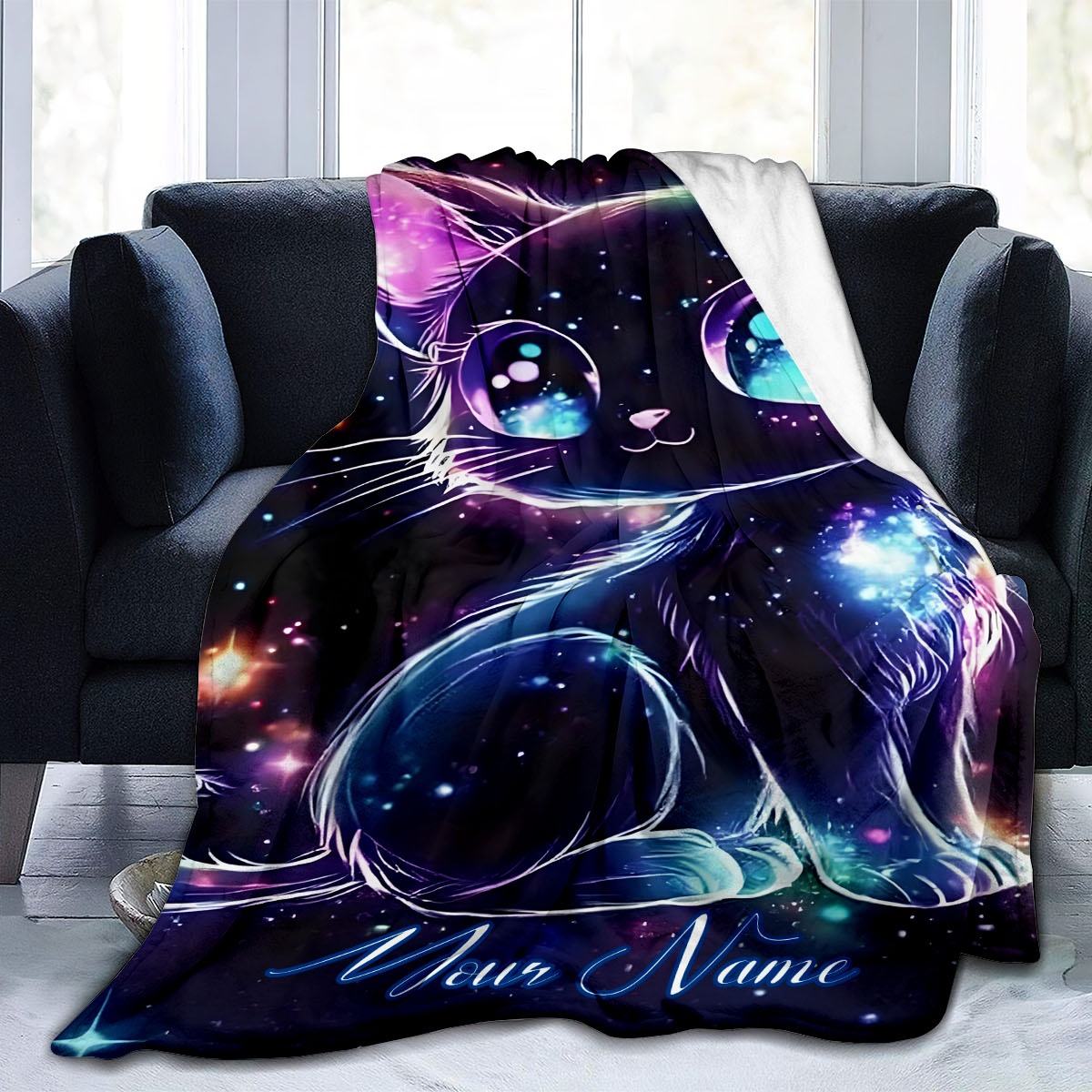 Customizable Name Galaxy Cat P - Galaxy Home Textiles recension och pris