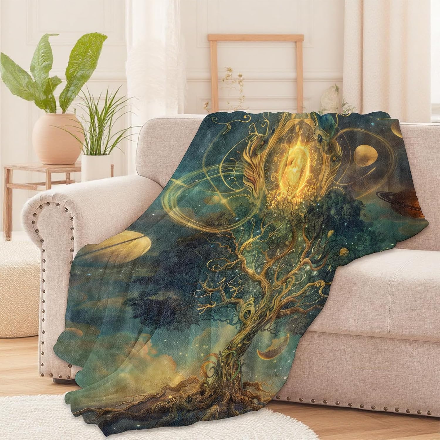 Cosmic tree blanket galaxy cel - Galaxy Home Textiles recension och pris