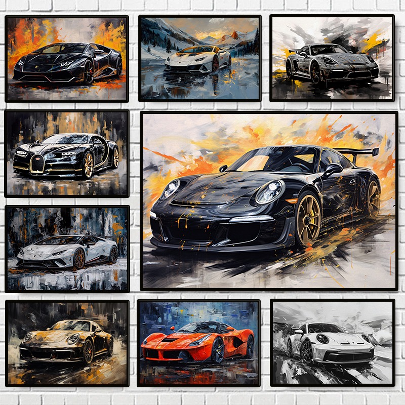 Modern Abstract Luxury Cars Po - Home Textiles Brands recension och pris