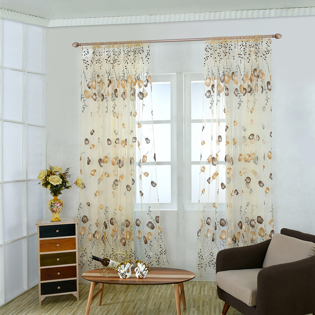 100x200cm Tulip Voile Curtains - Curtain Sheer Voile recension och pris
