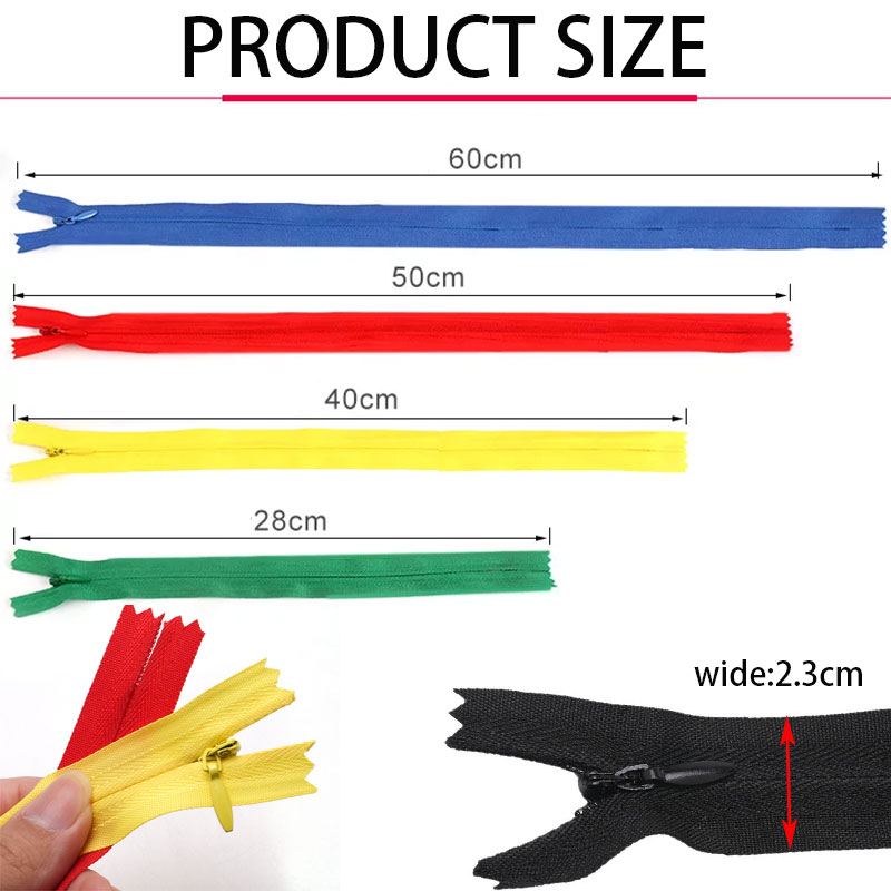 100pcs Invisible Zippers 28-60 - Home Textiles Sale recension och pris