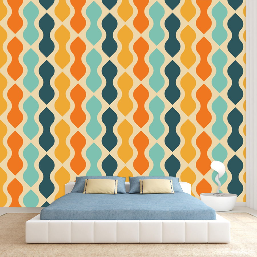 15+ Retro Geometry Rainbow Lin - Home Lines Textiles recension och pris