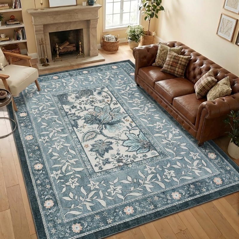Retro Plant Print Carpet for L - Home Lines Textiles recension och pris