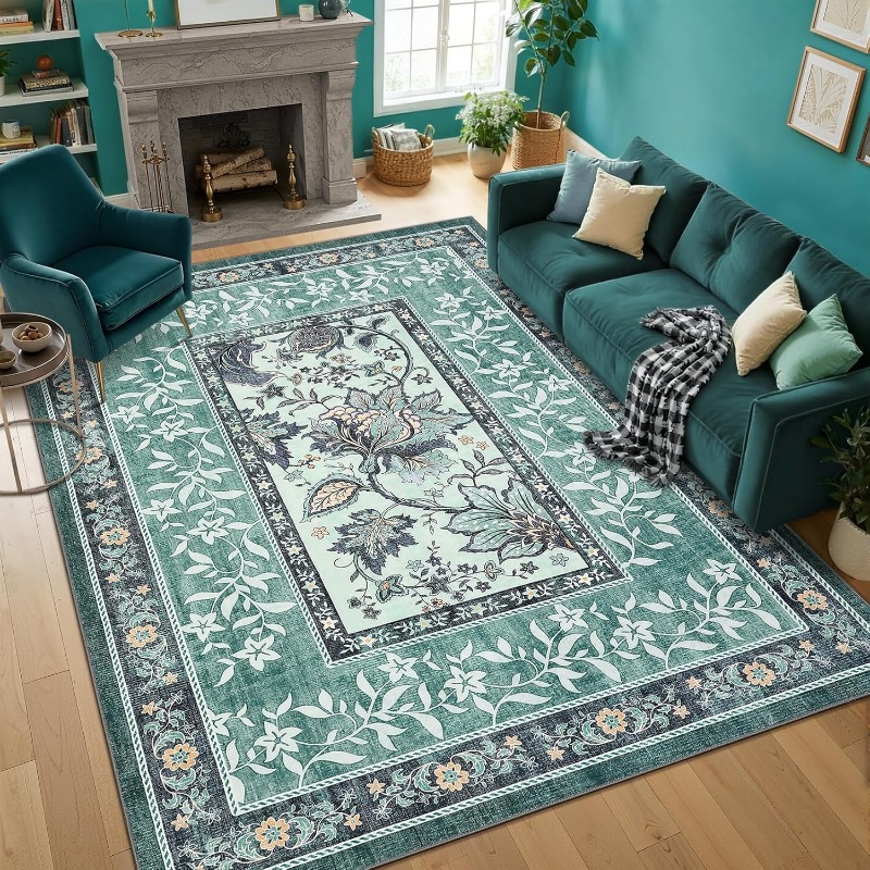 Retro Plant Print Carpet for L - Home Lines Textiles recension och pris