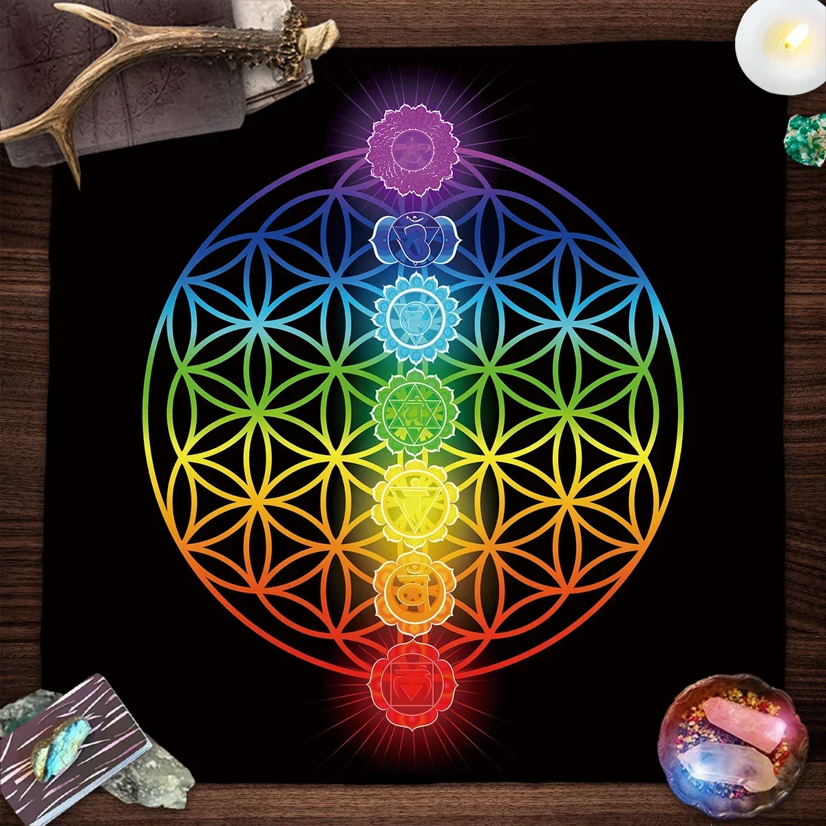 Mandala Flower Of Life Tarot T - Galaxy Home Textiles recension och pris