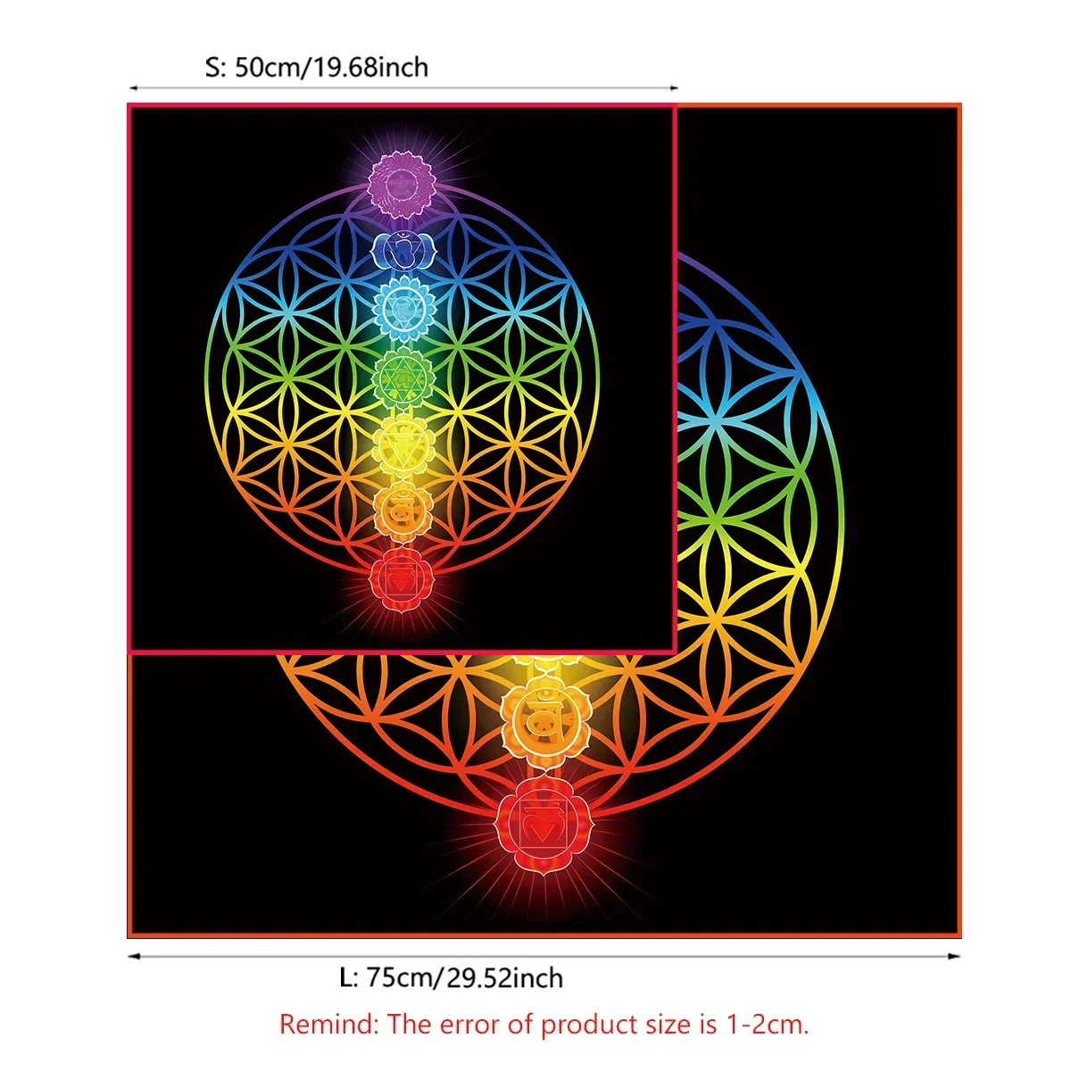 Mandala Flower Of Life Tarot T - Galaxy Home Textiles recension och pris