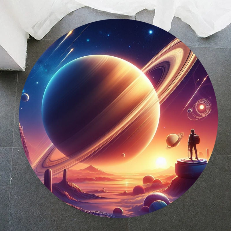 Galaxy Round Rug Universe Spac - Galaxy Home Textiles recension och pris